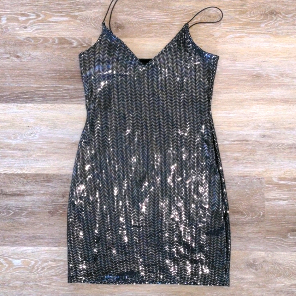 Sequined mini dress